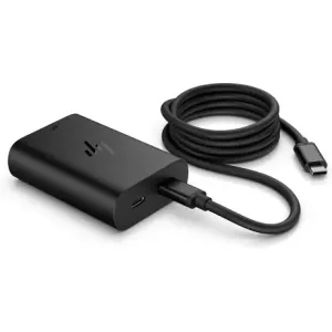 شاحن HP 65 W GaN USB‑C (600Q7AA) – شحن سريع، منفذين USB‑C، تصميم محمول
