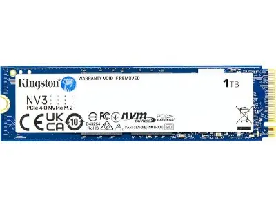 Kingston NV3 1000GB M.2 2280 PCIe 4.0 NVMe SSD - Gen 4x4, Up to 6000MB/s Read, 4000MB/s Write -SNV3S/1000G