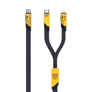 TRANSFORMERS TF-A09 PD 2-in-1 Quick Charge Braided Cable  - Yellow-	TF-A09PDYL