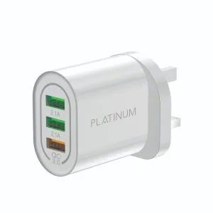 Platinum VITAL Series Wall Charger White - P-COMBVTLWH