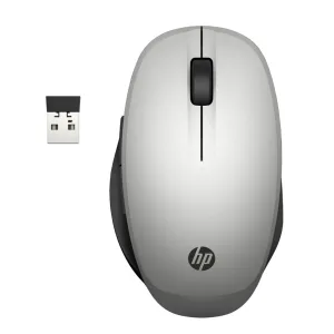 ماوس HP لاسلكي عبر USB 2.4GHz – فضي، متوافق مع Windows وmacOS (6CR72AA)