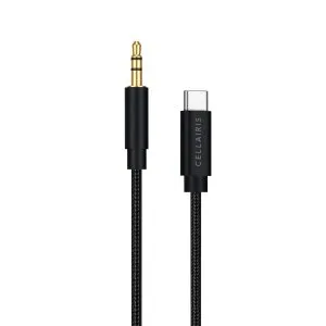 Cellaris Aux Cable Type-C to 3.5mm - Black - M-CBLAUXCBK