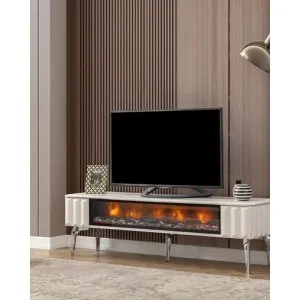 طاوله التلفاز مع منظر شومينيه دينيز