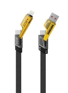 TRANSFORMERS TF-A15 Charging Cable 4-in-1 - Yellow - TF-A15YL
