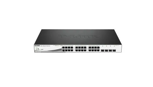 D-Link سويتش PoE جيجابت بـ 24 منفذ + 4 منافذ SFP – موديل DGS-1210-28P