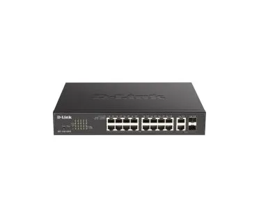 D-Link سويتش 16 منفذ PoE جيجابت + 2 منفذ كومبو  DGS-1100-18PV2 - GE/SFP