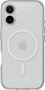 Mageasy bright m never yellowing protective clear case with independent metal buttons for iphone 17-transparent/white ring - MPH173394WN25