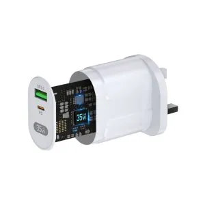 Platinum VITAL Series Wall Charger PD 35W + QC - Black - P-CHRVT35QBK