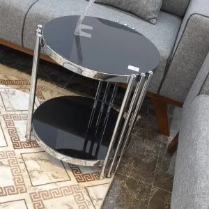 WICKER ROUND COFFEE TABLE