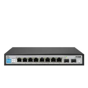 دي-لينك DGS-F1100-10PS-E | سويتش مدار ذكي بـ 8 منافذ PoE جيجابت و2 منفذ SFP