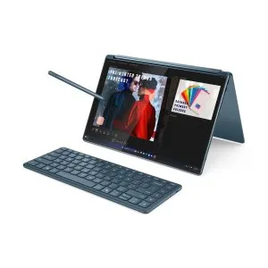 لابتوب لينوفو Yoga Book 9 ‏14 بوصة بمعالج Intel Core Ultra 9 285H، شاشتان OLED بدقة 2.8K، ذاكرة 32GB، تخزين 1TB SSD – موديل 83KJ000LAX