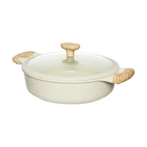 RESTO 93806 beige Shallow pot with lid ?28 h=7.9 cm 4.1 L - 6